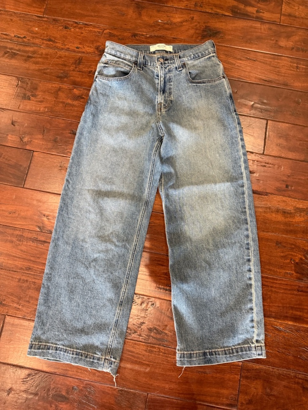 Hollister Relaxed Straight-Leg Light Blue Jeans